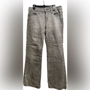 Gap Long & Lean stretch washed gray trouser flare jeans 26R